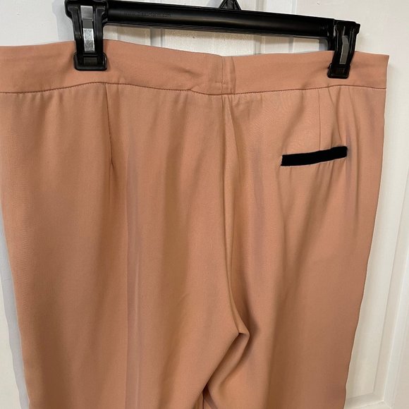 Ecru Studios light rose/tan Wide Leg Cropped Pants women’s size large - Picture 2 of 9